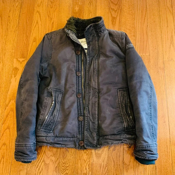Men’s Abercrombie & Fitch AF Heavy Fur Lined Adirondack Jacket (Large) Y2K - Picture 2 of 16